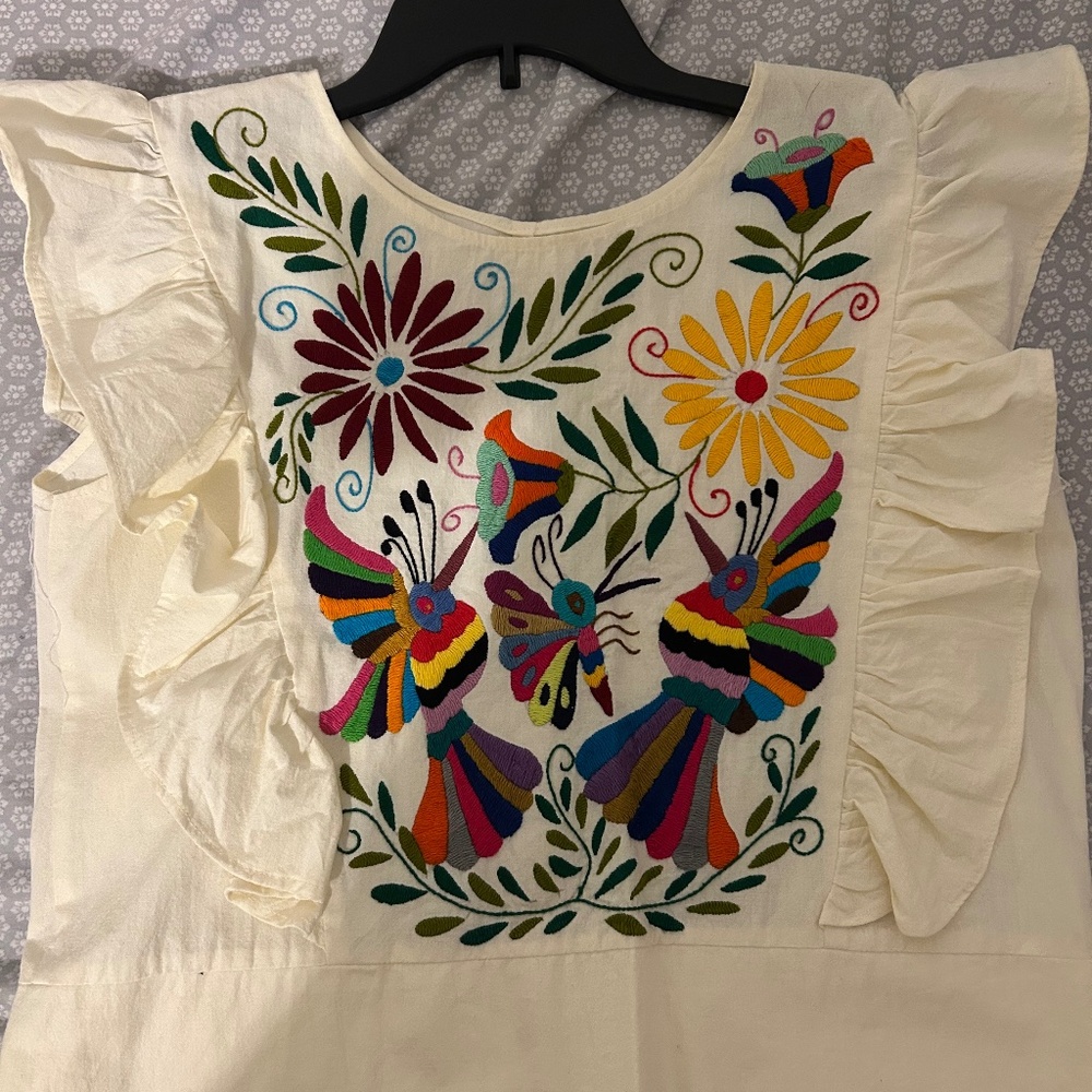 Otomi Embroidery Top from Hidalgo Mexico